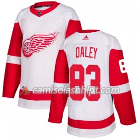 Camisola Detroit Red Wings Trevor Daley 83 Adidas 2017-2018 Branco Authentic - Homem